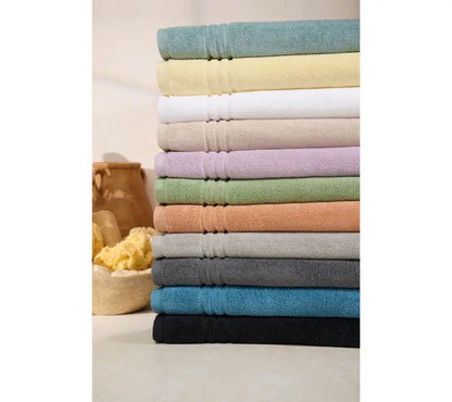 Pure Linen 100% Cotton Solid & Raised Texture 12-pc Towel Set, Soft & Quick-Drying Household Towels